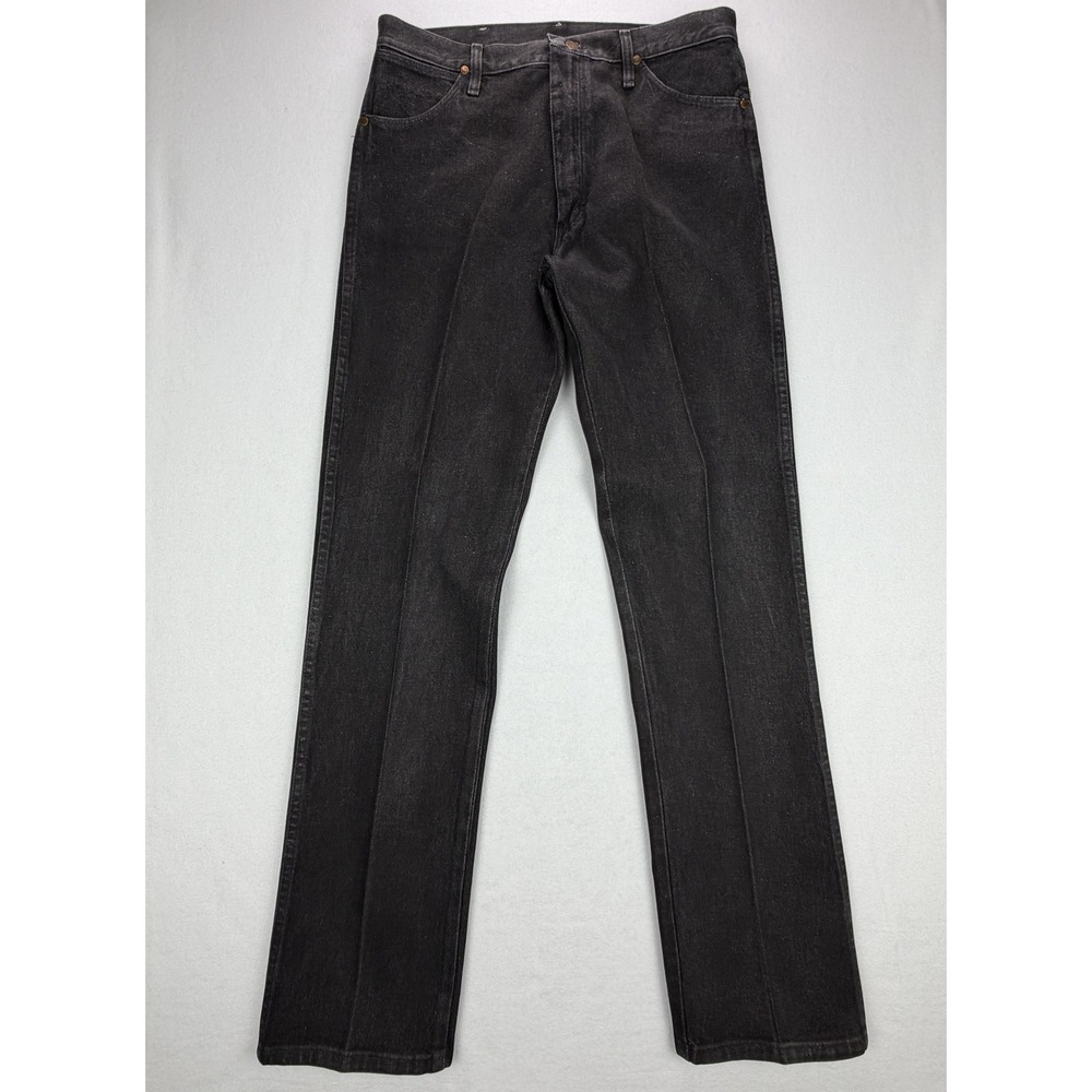 Vintage Wrangler Cowboy Cut Jeans Faded Black Made in USA 36x36